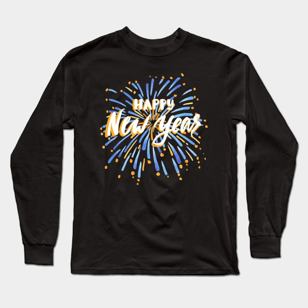 Happy New Year Long Sleeve T-Shirt by CoconutCakes
